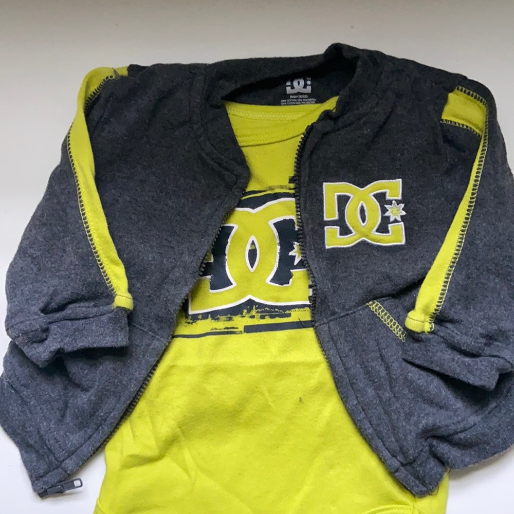 DC brand zip up and onesie